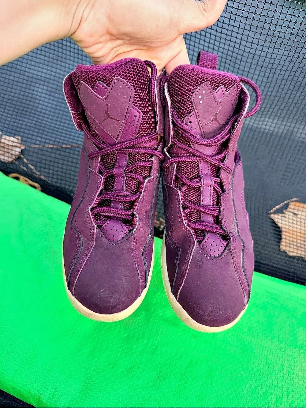 Nike Air Jordan True Flight "Bordeaux" Sail Youth Basketball Shoes! Size 2Y